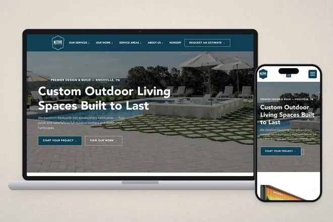 Home 3 Website: Outdoor living contractor